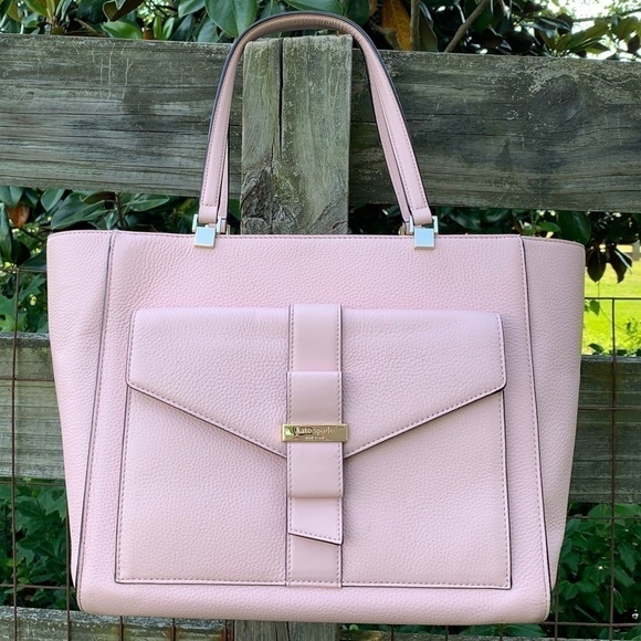 Kate Spade Blush Pink Large Bow Ribbon Tote Purse - Picture 2 of 7